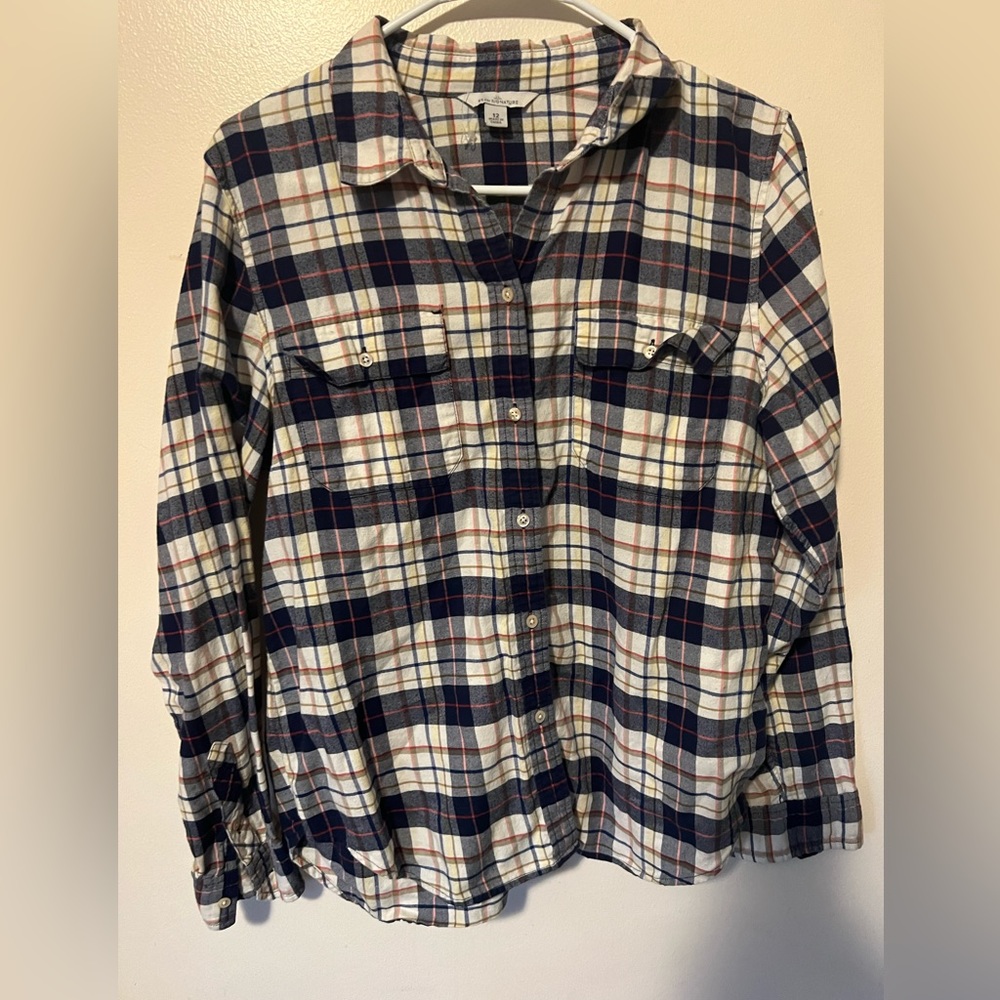 L.L. Bean Signature light flannel shirt NWOT